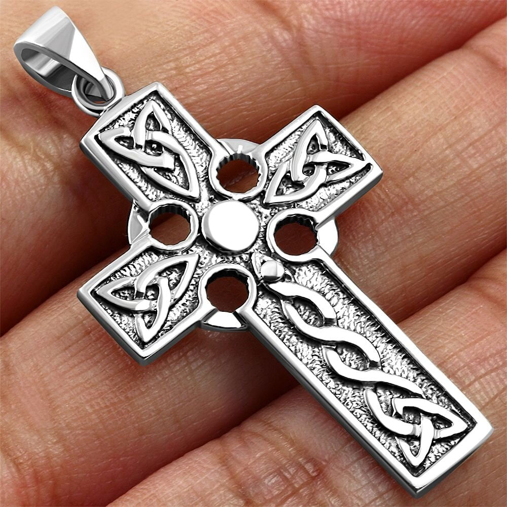 Celtic Cross Pendant - Looped Trinity (Large)