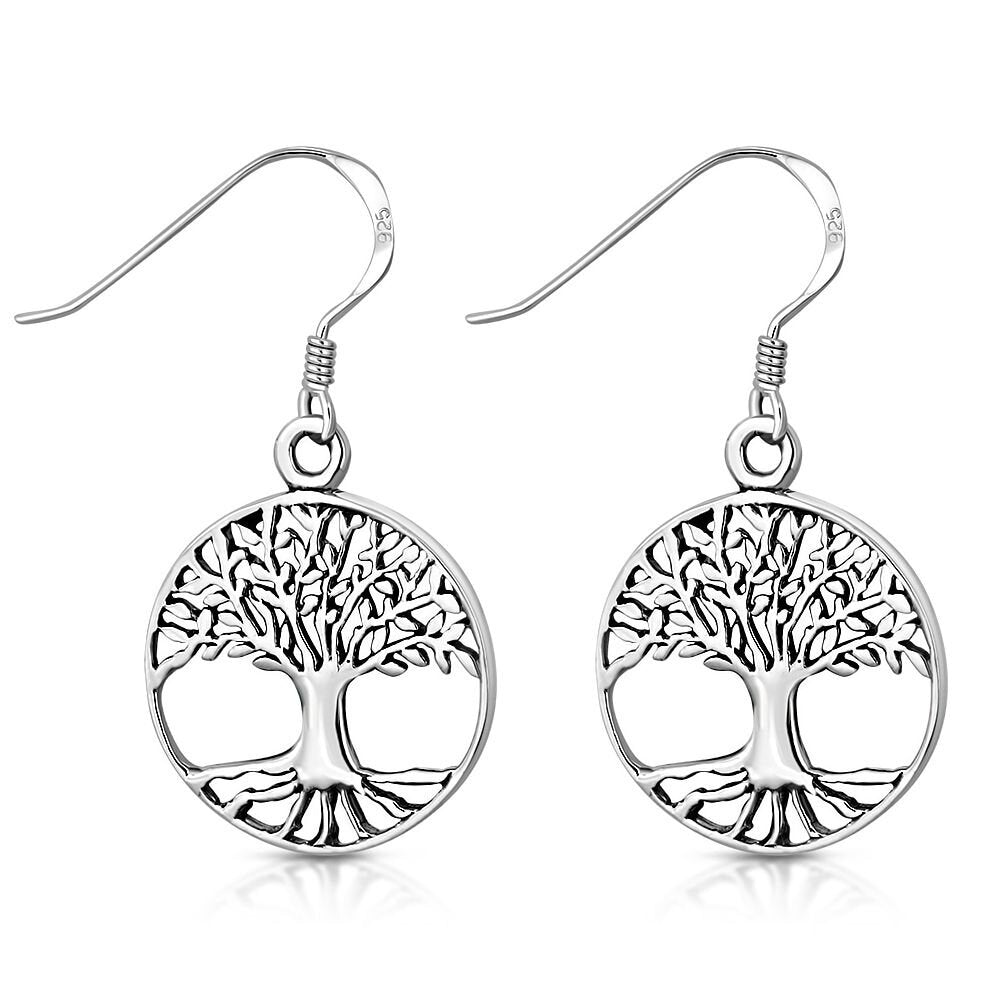 Tree of Life Earrings -Circled Blossom