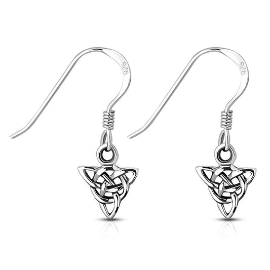 Triquetra Earrings- Facing Down Knotted Trinity