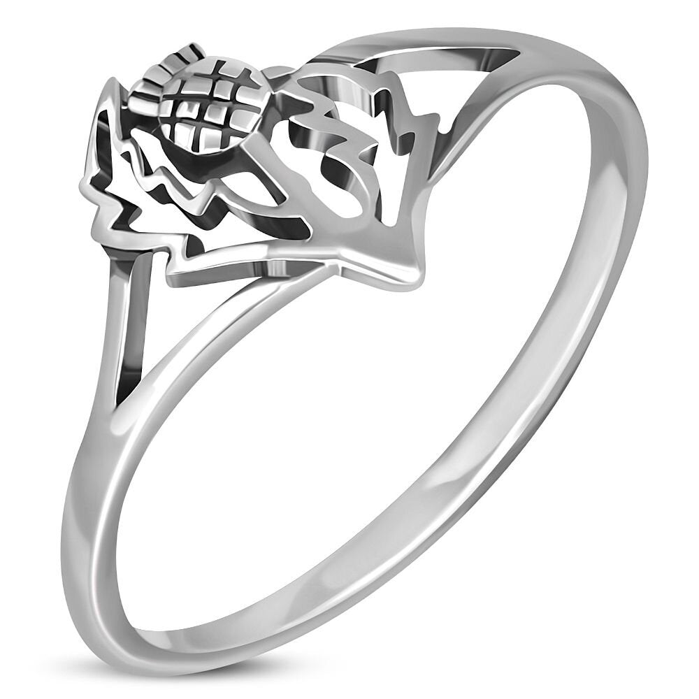 Scottish Thistle Ring - Wee Contemporary Cut